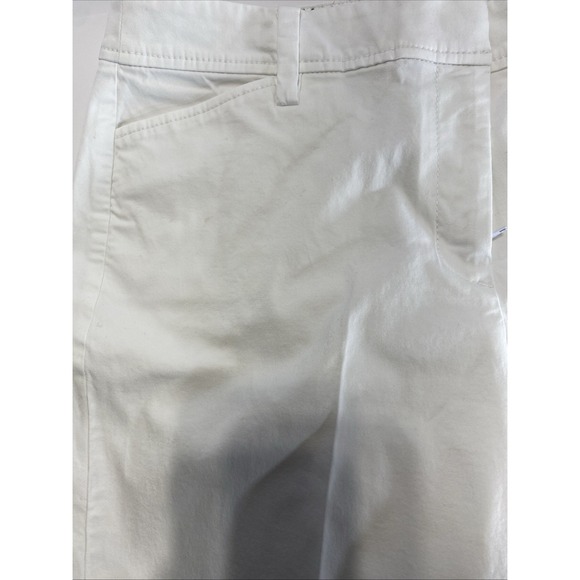 Talbots Women's Perfect Shorts Size 10 White‎ Chino Bermuda 9.5" Inseam - Picture 4 of 6